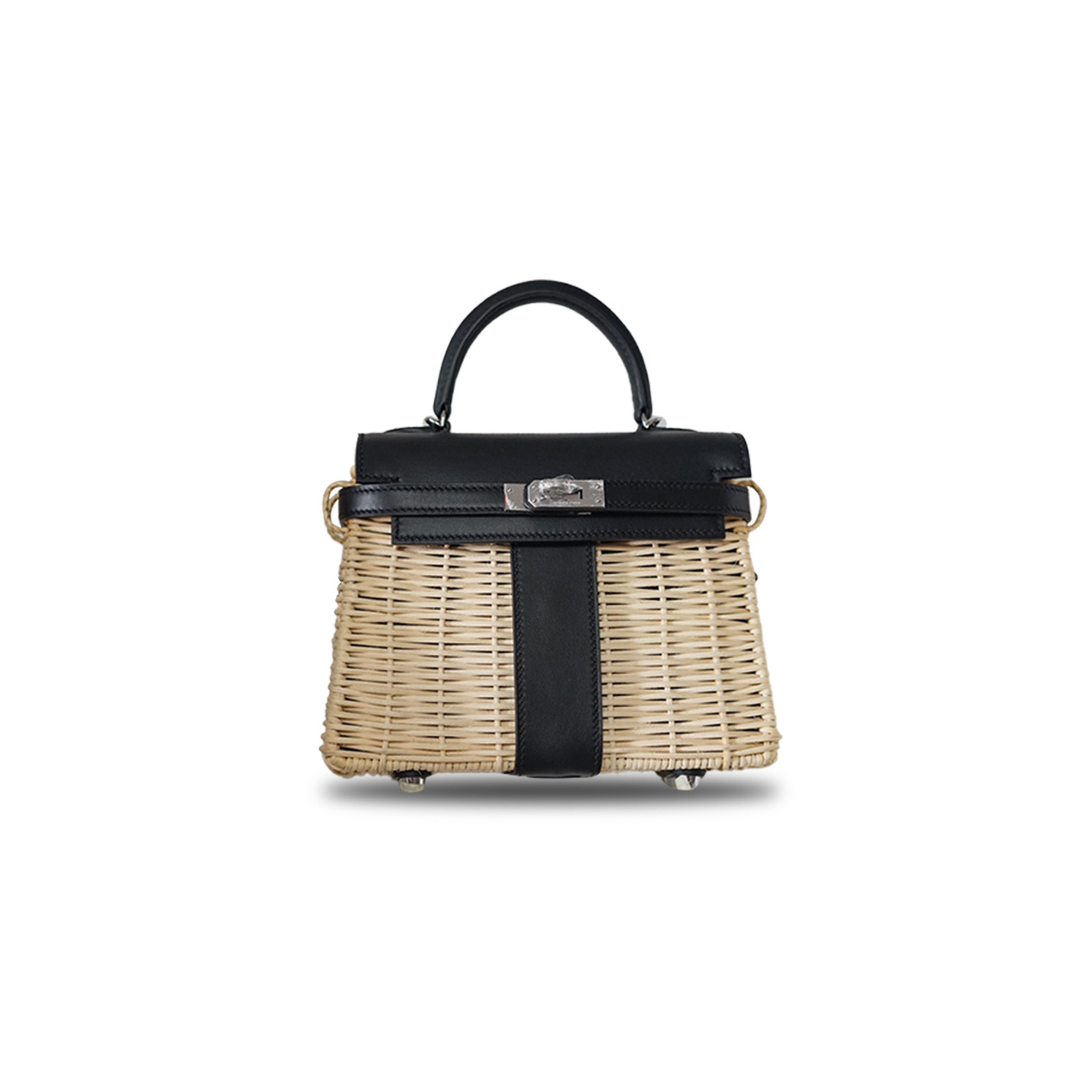 H**mes master osier mini picnic kelly 20 with palladium hardware (20*14*8cm)
